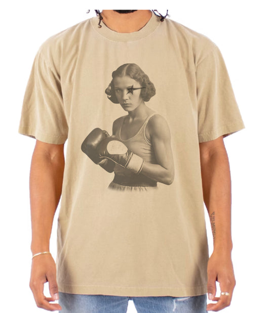 1930’s Female Boxer Faded Heavy-T